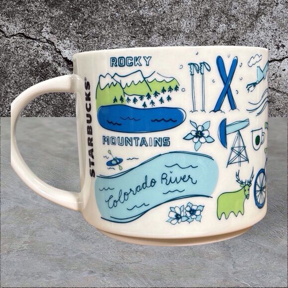Starbucks Been There Series 2020 Colorado Coffee Mug 14 oz Ceramic Light Blue - Picture 4 of 6